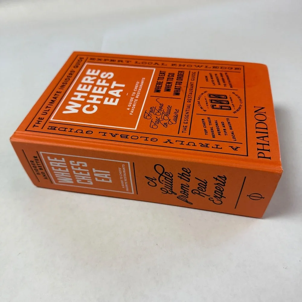 Where Chefs Eat Phaidon Guide To Chef Favorite Restaurants Hardcover 2015 Orange